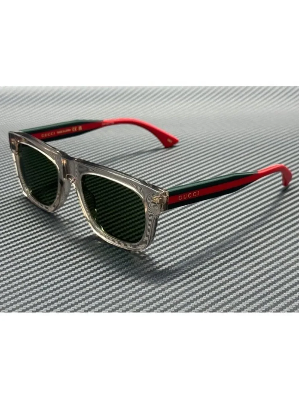 New Gucci Men Brown Transparent Sunglasses 52-21-145